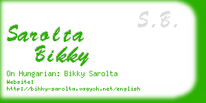 sarolta bikky business card